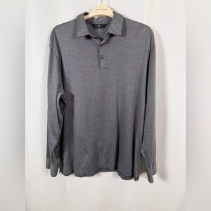 Hart Schaffner Marx Classic Cotton Gray Shirt W/ collar & long Sleeves size XL